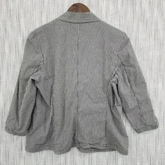 Talbots Women's Blazer Size 16P Stretched Checkered - Picture 3 of 7